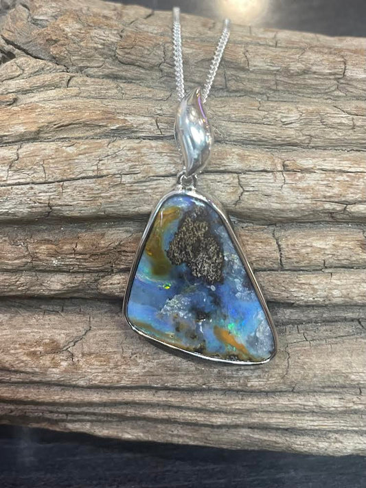 Australian Boulder Opal Pendant