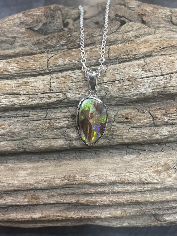 Australian Boulder Opal Pendant