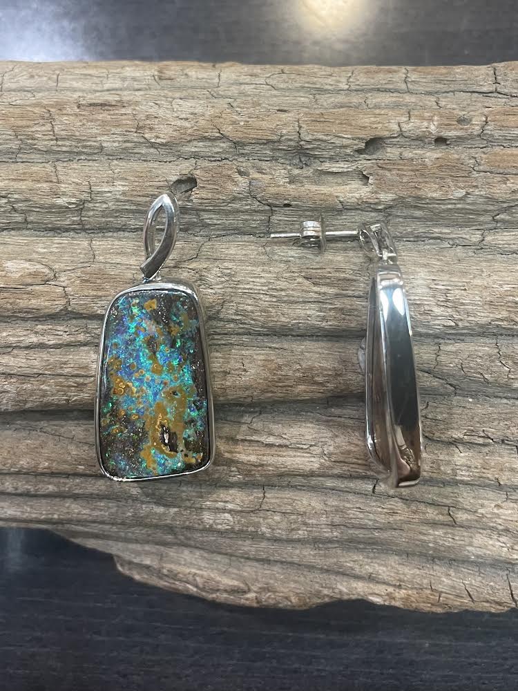Australian Boulder Opal Earrings