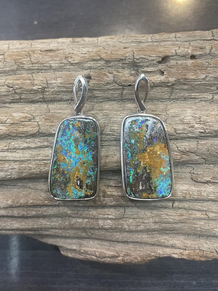 Australian Boulder Opal Earrings