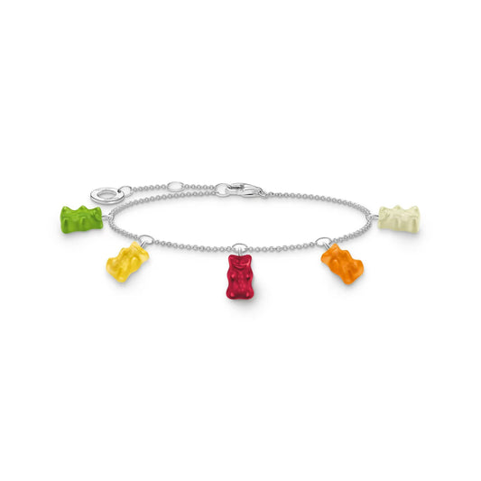 Bracelet with Five Colourful Goldbears