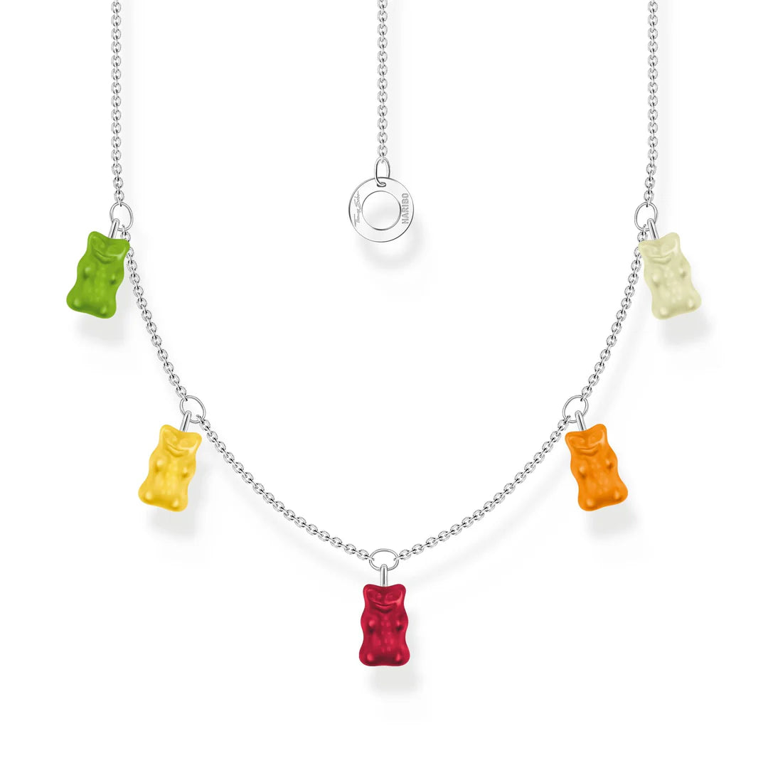 Necklace with Five Colouful Goldbears