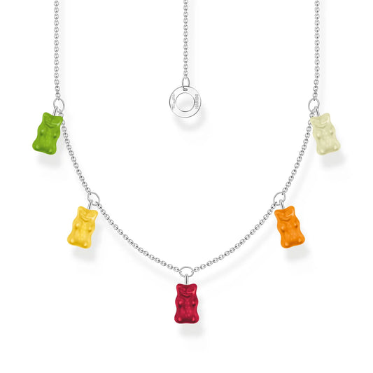 Necklace with Five Colouful Goldbears