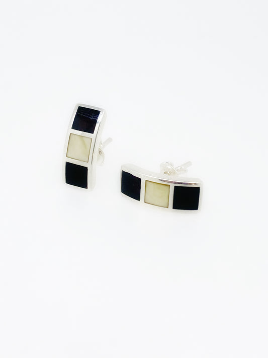 Amber Three Square Earrings