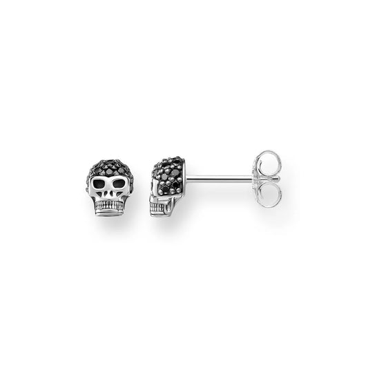 Black Skull Stud Earrings