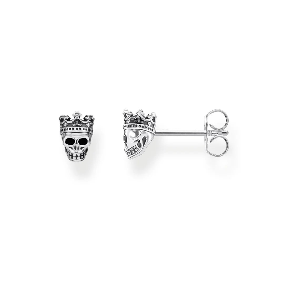 Skull with Crown Earrings