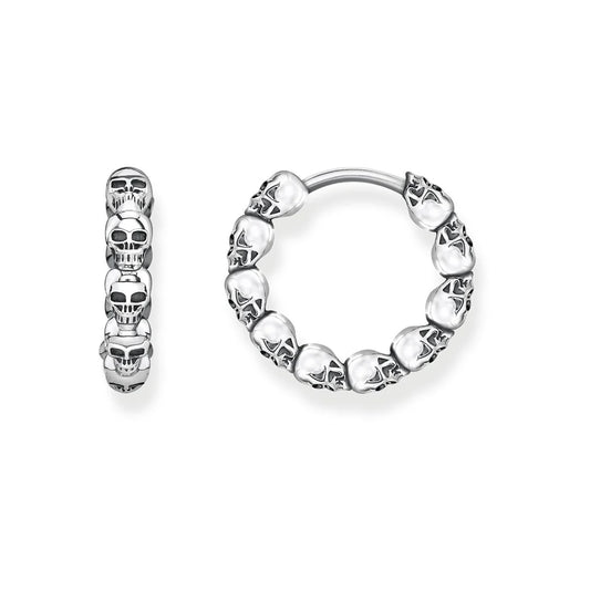 Skull Hoop Earrings