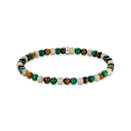 Bracelet With Earth & Green Beads