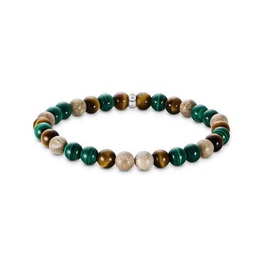 Bracelet With Earth & Green Beads
