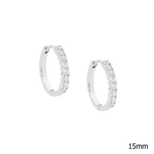 Silver CZ Huggies