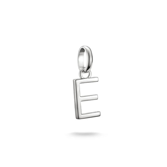 Connect Charm Letter E Silver