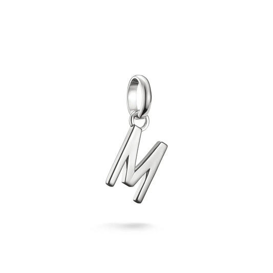 Connect Charm Letter M Silver