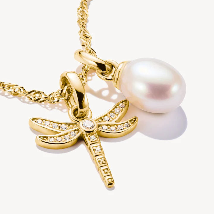 Connect Charm Freshwater Pearl Gold