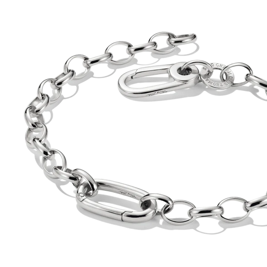 Charm Bracelet with Connect Link in Silver