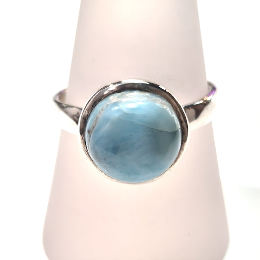Round Larimar Ring