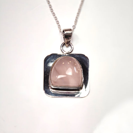 Modern Rose Quartz Pendant