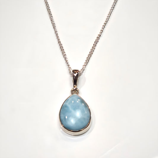 Teardrop Larimar Pendant