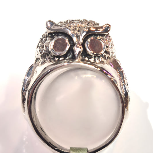 Sterling Silver Owl Ring