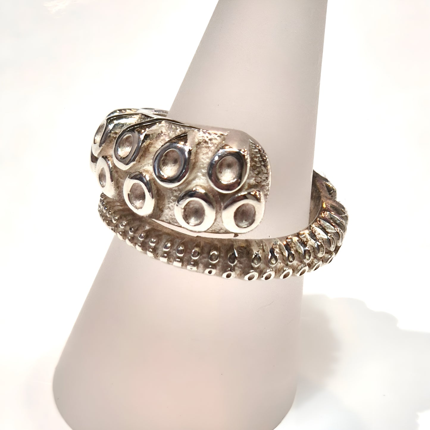Sterling Silver Octopus Tentacle Ring