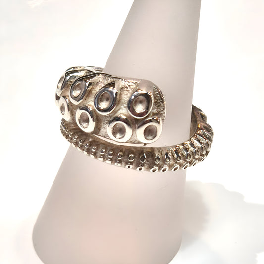 Sterling Silver Octopus Tentacle Ring
