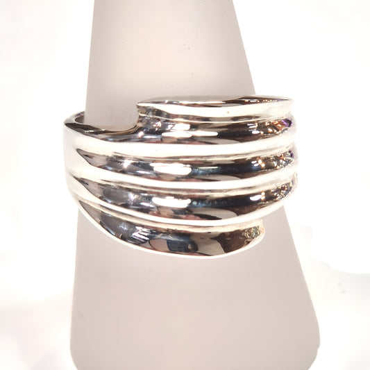 Sterling Silver Wave Band Ring