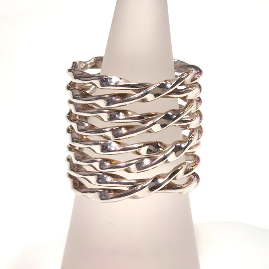 Sterling Silver Multi-Band Twist Ring