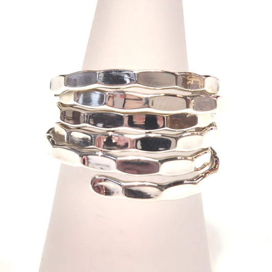 Sterling Silver Sculpted Stack Ring