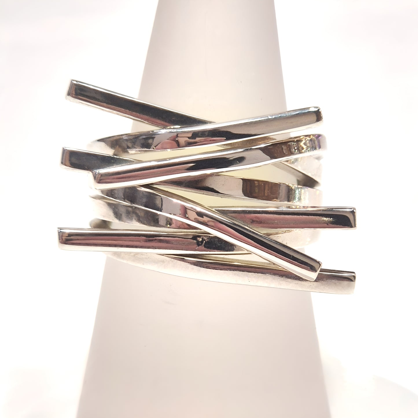 Sterling Silver Criss-Cross Bar Ring