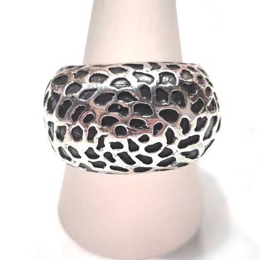Sterling Silver Jaguar Texture Ring