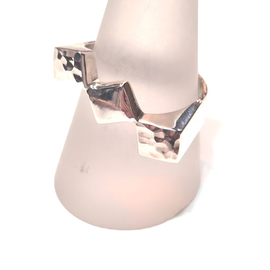 Sterling Silver Three-Square Ring