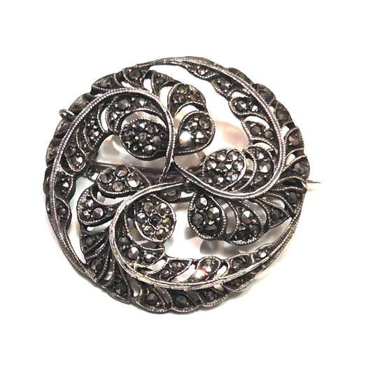 Estate Marcasite Brooch