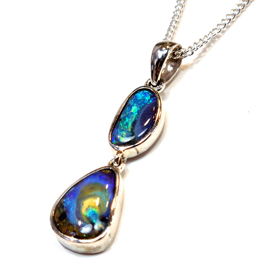 Queensland Boulder Opal Drop Pendant