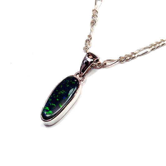 Solid Boulder Opal Pendant - Queensland