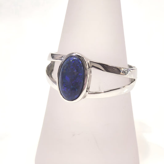Split Band Australian Opal Ring