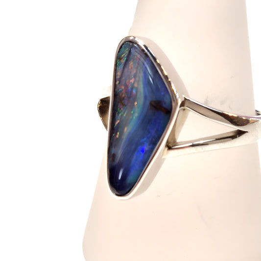 Boulder Opal Ring - Flame Trail