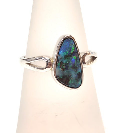 Australian Boulder Opal Ring