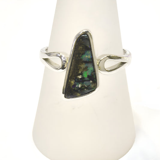 Boulder Opal Split Band Ring