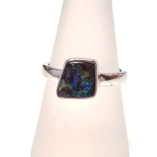Boulder Matrix Opal Ring
