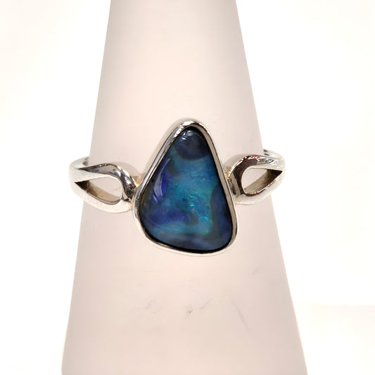 Australian Boulder Opal Ring
