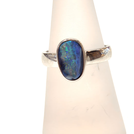 Australian Boulder Opal Ring