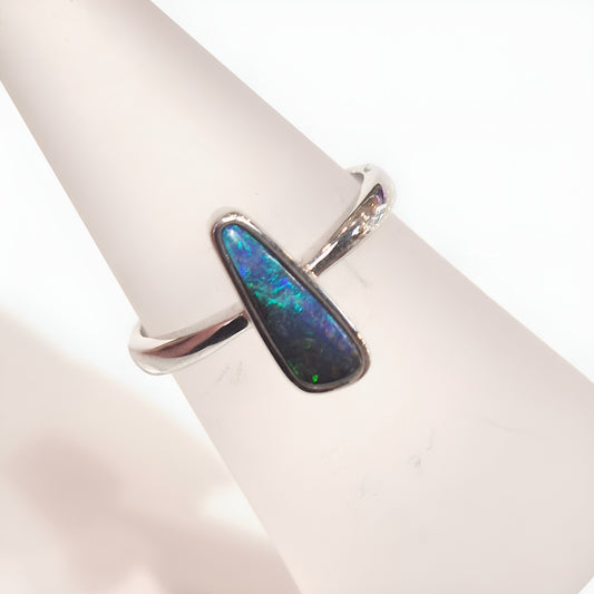 Australian Boulder Opal Ring