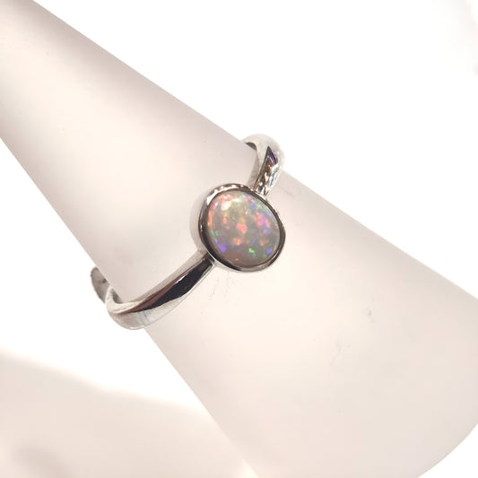 Australian Boulder Opal Ring