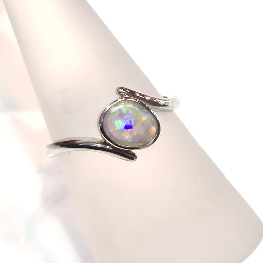 Galaxy Glow Boulder Opal Ring