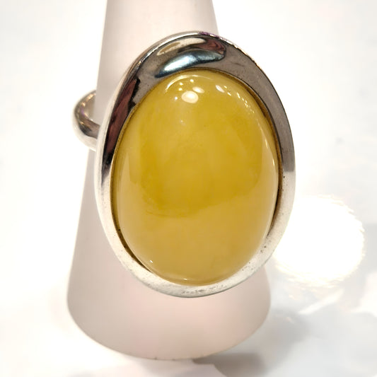 Butterscotch Amber Statement Ring