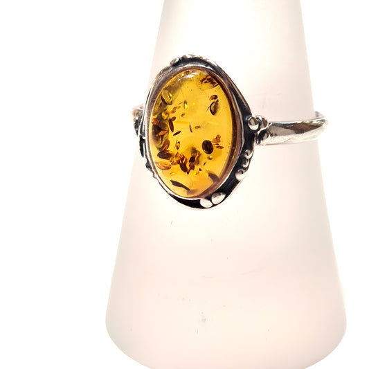 Petite Amber Garden Ring