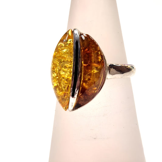 Dual Amber Marquise Ring