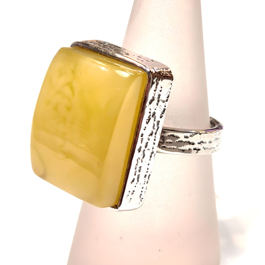 Butterscotch Amber Statement Ring