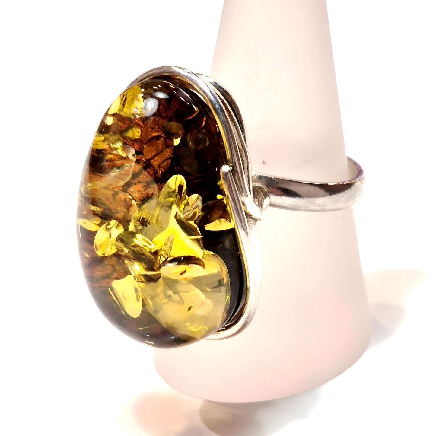Forest Glow Amber Ring
