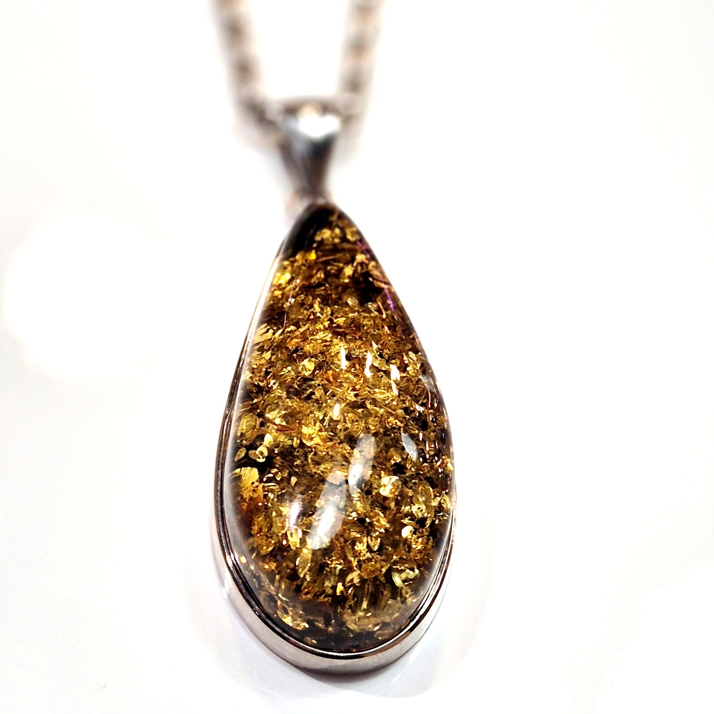 Baltic Amber Teardrop Pendant