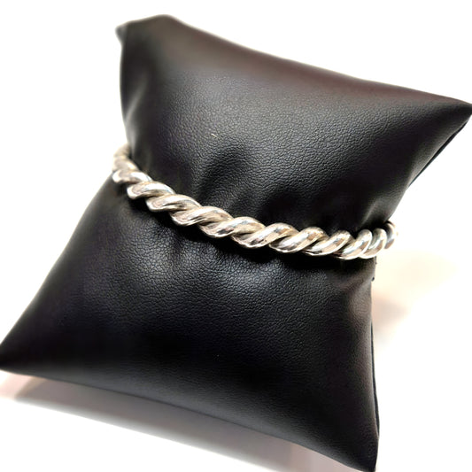 Sterling Silver Rope Twist Cuff